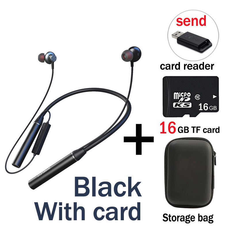 Hochwertige Bluetooth Kopfhörer: Bass, 180 Std. Ausdauer, Mikrofon, Stereo Neckband, Sport-Headset, TF-Karte | Kompatibel mit