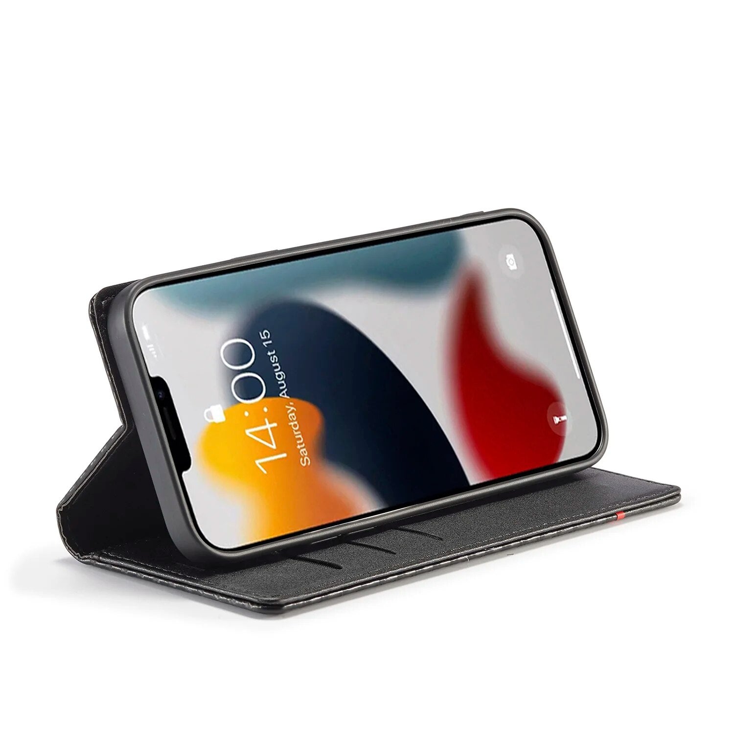 Premium Brieftasche aus Kohlefaser-Leder Hülle, MagSafe, Abdeckung, | iPhone 15 14 Pro Max 13 12 11 XS X 7 8 6S Plus XR SE - Magnetisches Flip-Book-Cover - Phone Heaven Zone