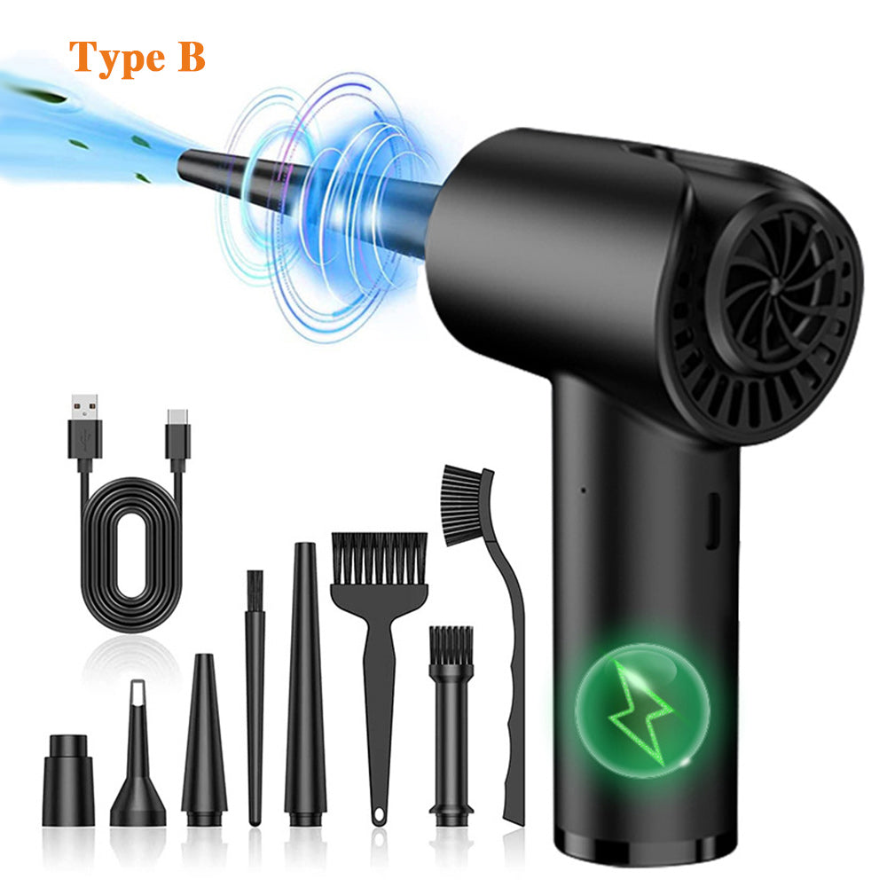 Gute Qualität Staubwedel mit Druckluft für Computer, schnurloses Luftgebläse, Computerreinigung mit LED-Licht für PC-Tastatur