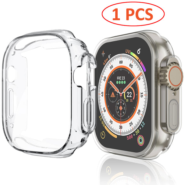 Premium Smart Devil 2er-Set Vollkleber-Softfilm für Apple iWatch 9/8/7, 41mm/45mm/SE/6/5/4, 44mm/40mm | HD-Displayschutz