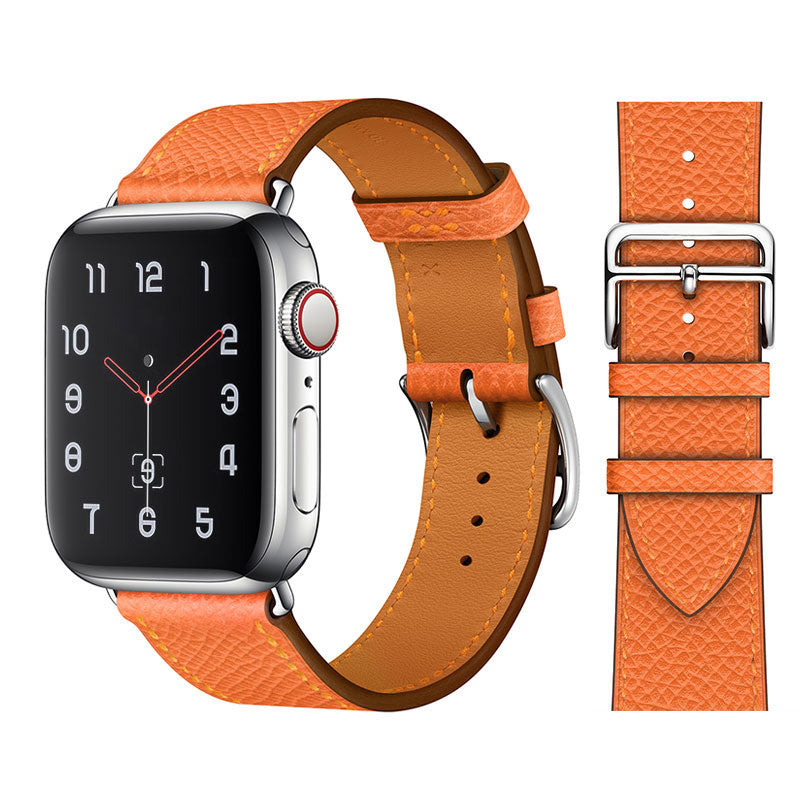 Premium Echtes Leder Armband für Apple Watch: 49mm, 45mm, 44mm, 42mm, 41mm, 40mm, Damen/Herren, iWatch Ultra/9/8/7/6/5/4/SE