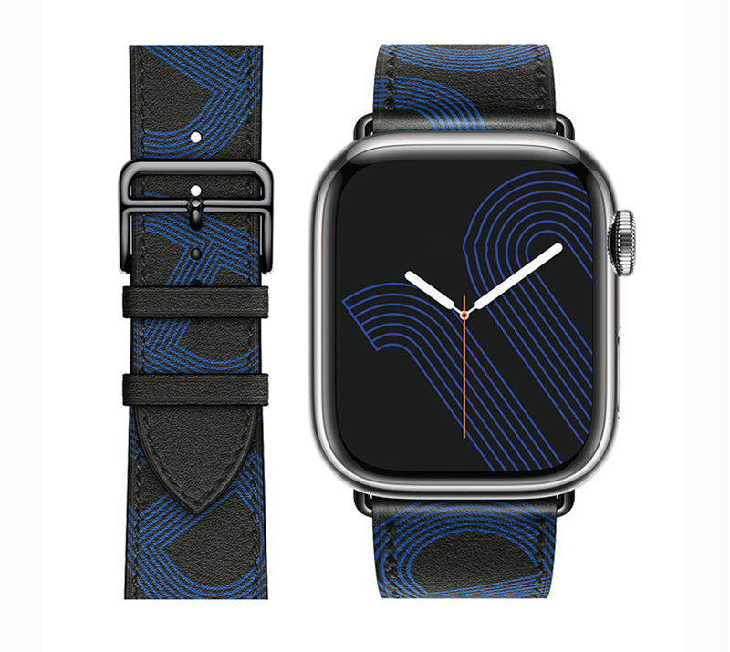 Premium Echtes Leder Armband für Apple Watch: 49mm, 45mm, 44mm, 42mm, 41mm, 40mm, Damen/Herren, iWatch Ultra/9/8/7/6/5/4/SE
