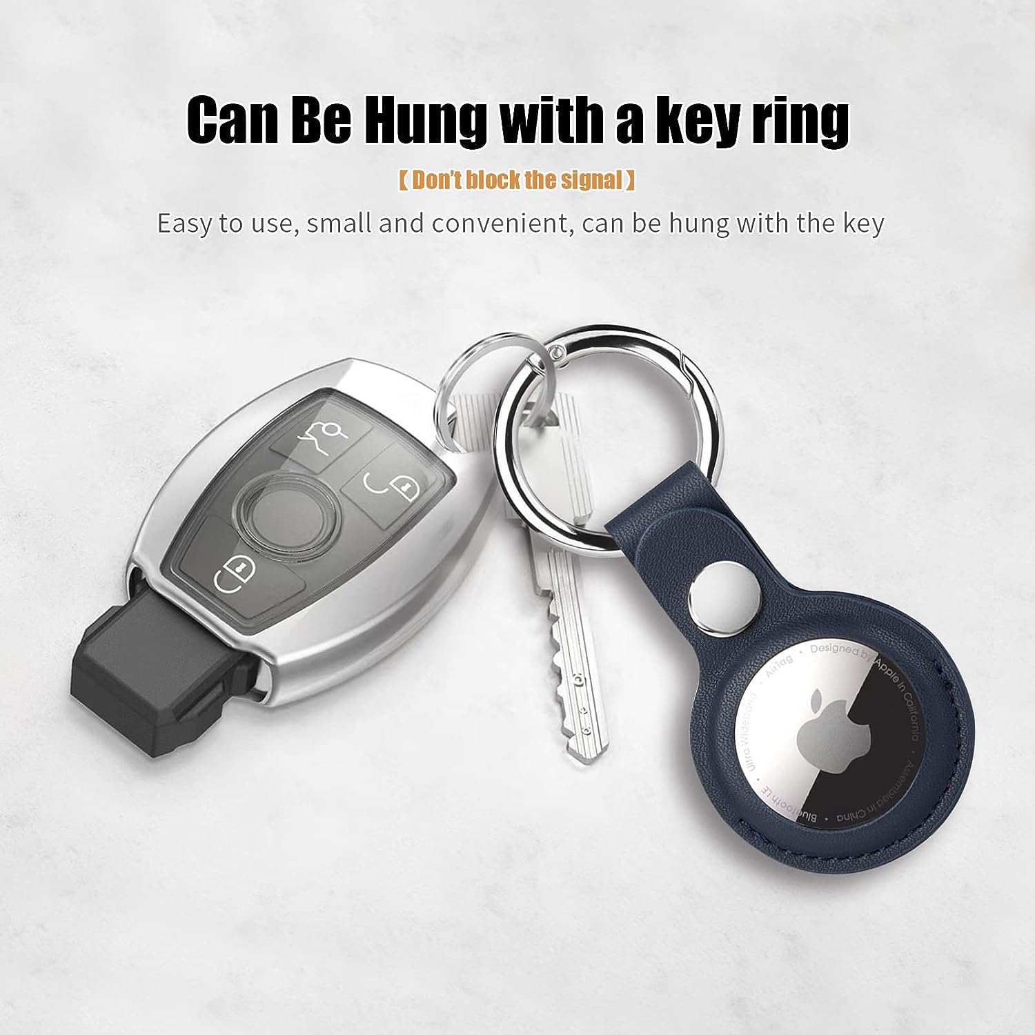 Premium AirTag Lederhülle mit Keychain