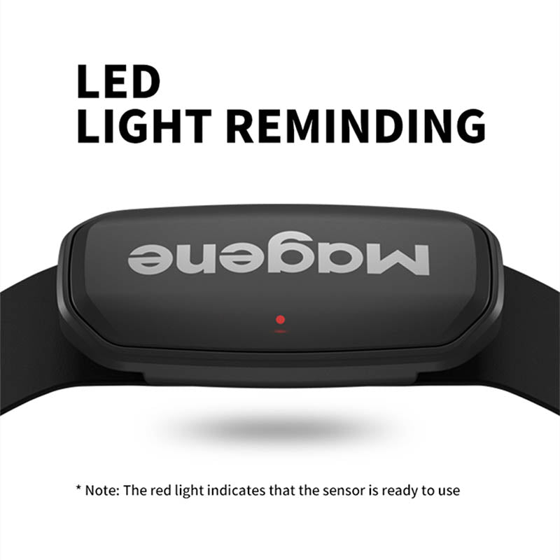 Herzfrequenzmesser Fitnessgerät mit Hochwertiges Bluetooth Herzfrequenzsensor und Brustgurt | LED-Licht und Tracking