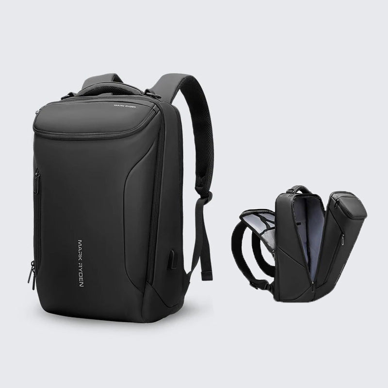 Premium Business-Rucksack für Männer: Wasserdichter Laptop-Rucksack mit USB-Aufladung, 17-Zoll-Laptopfach, ideal für Reisen