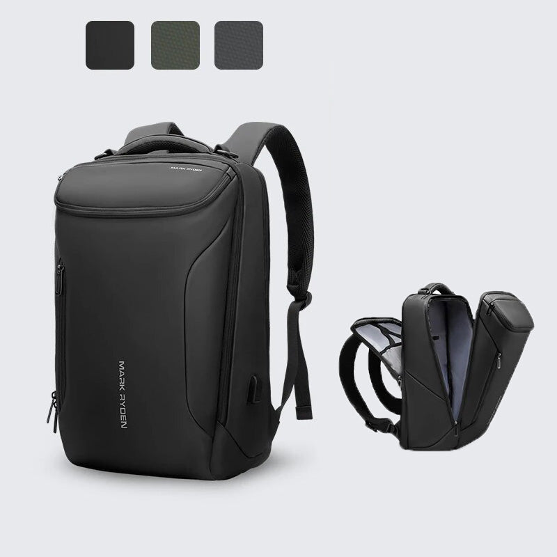 Premium Business-Rucksack für Männer: Wasserdichter Laptop-Rucksack mit USB-Aufladung, 17-Zoll-Laptopfach, ideal für Reisen