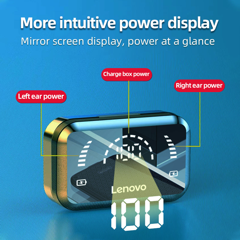 Hochwertiges Lenovo LP3 Pro Kopfhörer TWS Bluetooth 5.0 Drahtlose HiFi-Musik-Headset mit Display & 1200mAh Akku für Gaming
