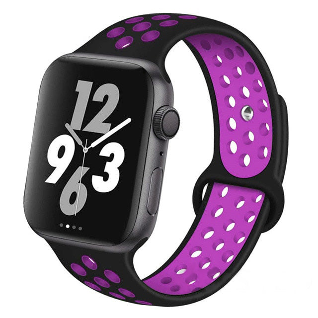 Premium Silikonarmband für Apple Watch 10/9/8/7/6/5/4/3/2/1 & Ultra 2/1, SE: 2024, 2023, 2022, 2021, 2020, 2019, 2018, 2017