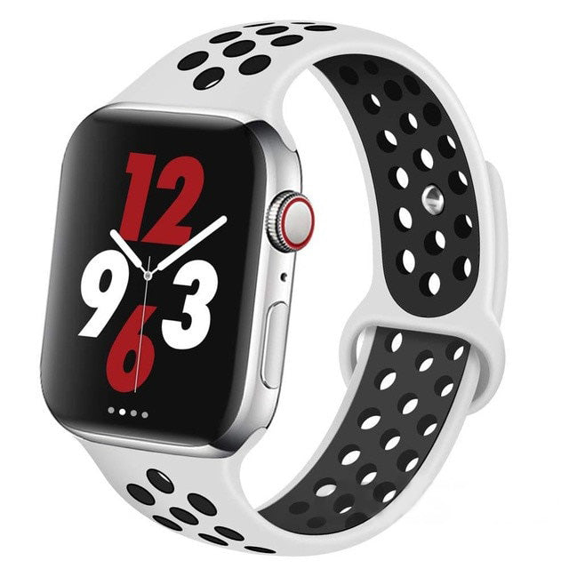 Premium Silikonarmband für Apple Watch 10/9/8/7/6/5/4/3/2/1 & Ultra 2/1, SE: 2024, 2023, 2022, 2021, 2020, 2019, 2018, 2017