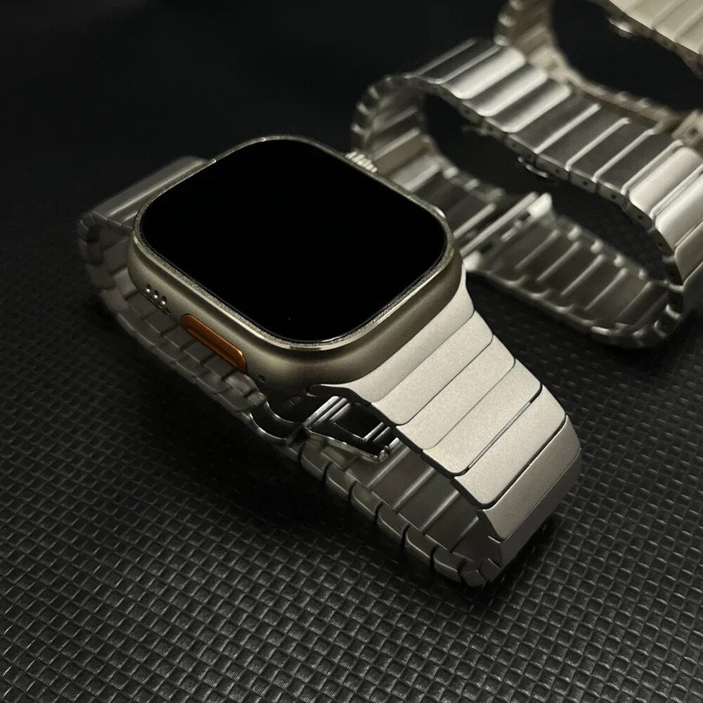 Titan Farbband für Luxury Apple Watch Serie 10/9/8/7/6/5/4/3/2/1 & Ultra 2/1, SE: 2024, 2023, 2022, 2021, 2020, 2019, 2018,