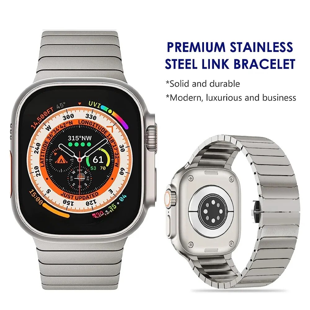 Titan Farbband für Luxury Apple Watch Serie 10/9/8/7/6/5/4/3/2/1 & Ultra 2/1, SE: 2024, 2023, 2022, 2021, 2020, 2019, 2018,