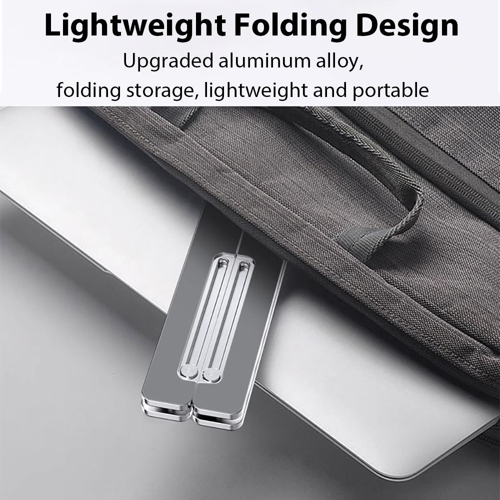 Premium Faltbarer Aluminium Laptopständer: Tragbare Notebook-Unterstützung & Computerhalterung - Ideal für MacBook Air/Pro/M3/M2/M1: 16,14,13-inch | 2024/2023/2022/2020 Series | Leichtes, Zubehör für Ergonomische Arbeitsstation