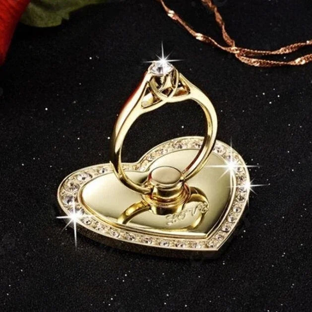 Luxus Diamant Shiny Edelsteine Metall Handy-Ringhalterung: Universal Telefonhalter, Drehbar für Apple iPhone, Samsung & mehr