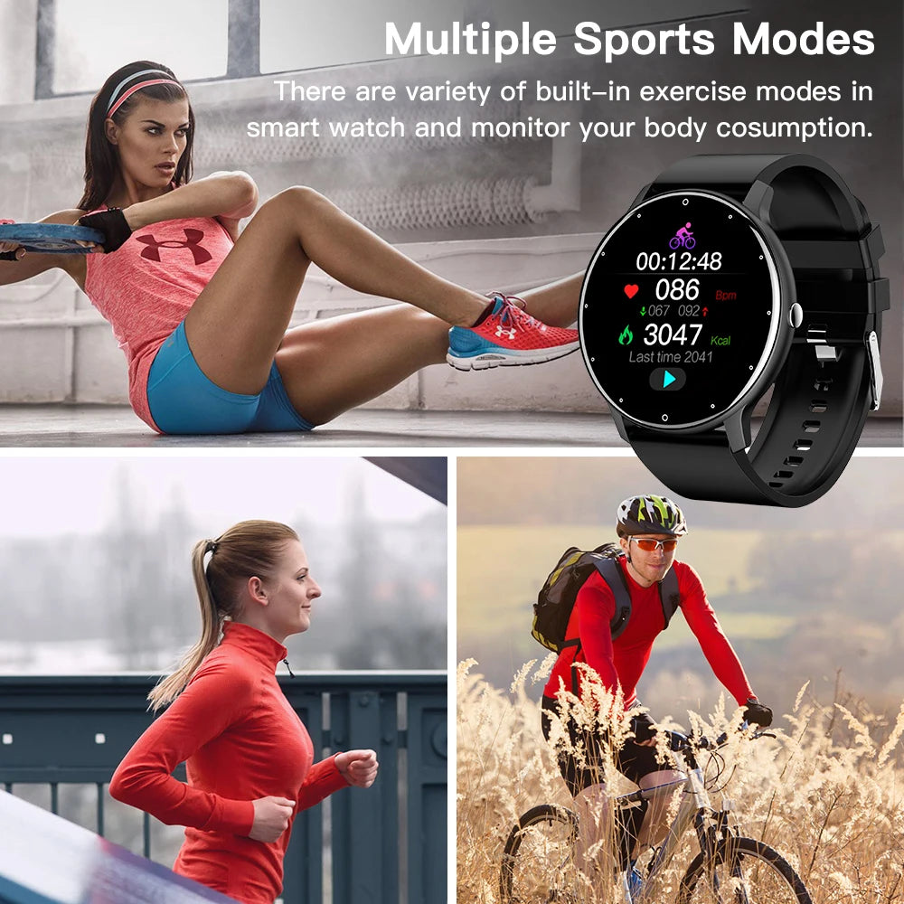 Premium 2024 Neue Smartwatch für Männer: Touchscreen, Sport Fitness, IP67 Wasserdicht, Bluetooth, Android, Apple iOS