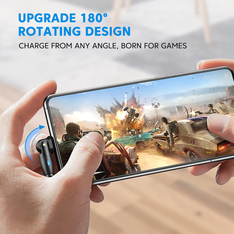 High Durability & Premium 3A Schnellladekabel Typ C für Samsung 180 Rotation Apple iPhone Kabel Realme - Phone Heaven Zone