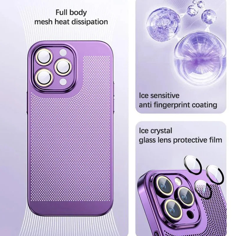 Premium iPhone Hülle mit Wärmeableitung: Galvani Wabenmuster | MagSafe Case mit Rundumschutz & Kameralinsenschutz für Apple iPhone 17/17 Air, 16/16e, 15, 14, 13 Pro Max Plus Cover | Panzertasche und Stoßstangenabdeckung | Stilvolle Schutzhülle