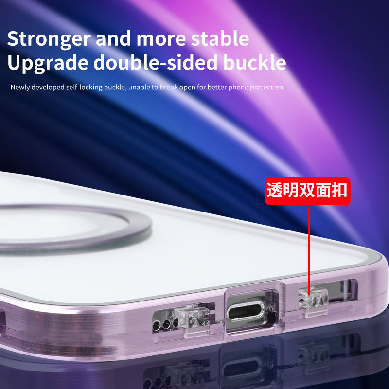 Hochwertige iPhone Hülle mit 360° Vollversiegeltem Schutz aus Glas und Metall | MagSafe-kompatible Schutzhülle mit Rundumschutz, Kameralinsenschutz für Apple iPhone 17/17 Air, 16/16e, 15, 14, 13 Pro Max, Pro, Plus Cover | Panzertasche Stoßstangenabdeckung