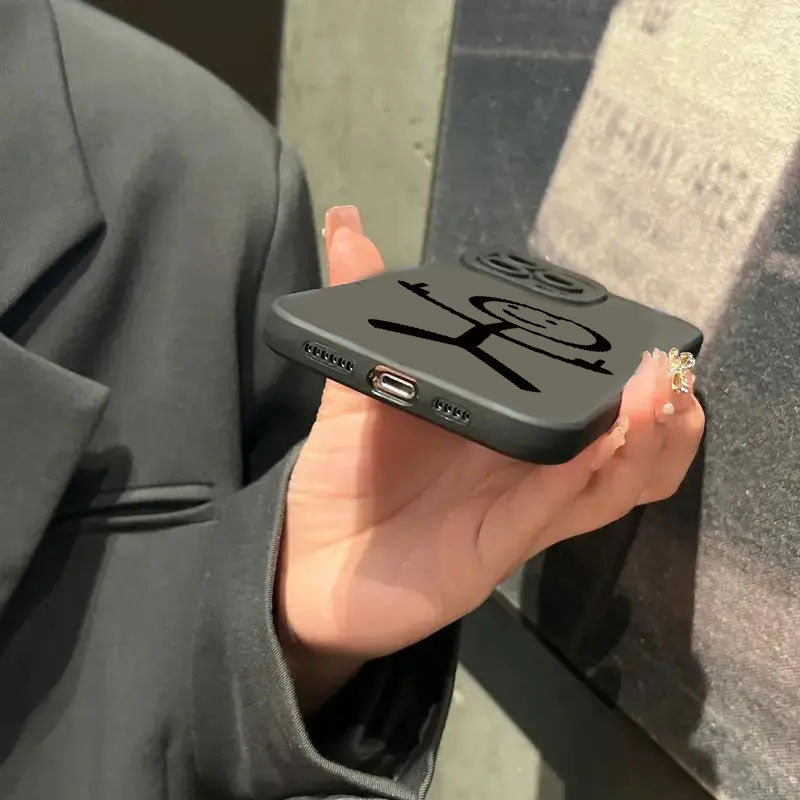 Hochwertige Cartoon-Matchman iPhone Hülle | Stoßfestes Mattes Weiches TPU-Silikon-Cover | MagSafe Case, Kameralinsenschutz für Apple iPhone 17/17 Air, 16/16e, 15, 14, 13 Pro Max Plus | Panzertasche, Stoßstangenabdeckung Handyhülle | Premium Schutzhülle