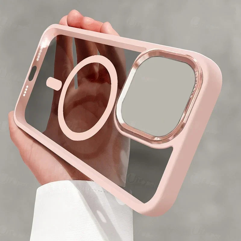 Premium iPhone Hülle Klar HD | Magnetische MagSafe & Kabelloses Laden | Stoßfeste Transparente Hybrid Rüstung mit Kameraobjektiv-Schutz für Apple iPhone 17/17 Air, 16/16e, 15, 14, 13 Pro Max Plus