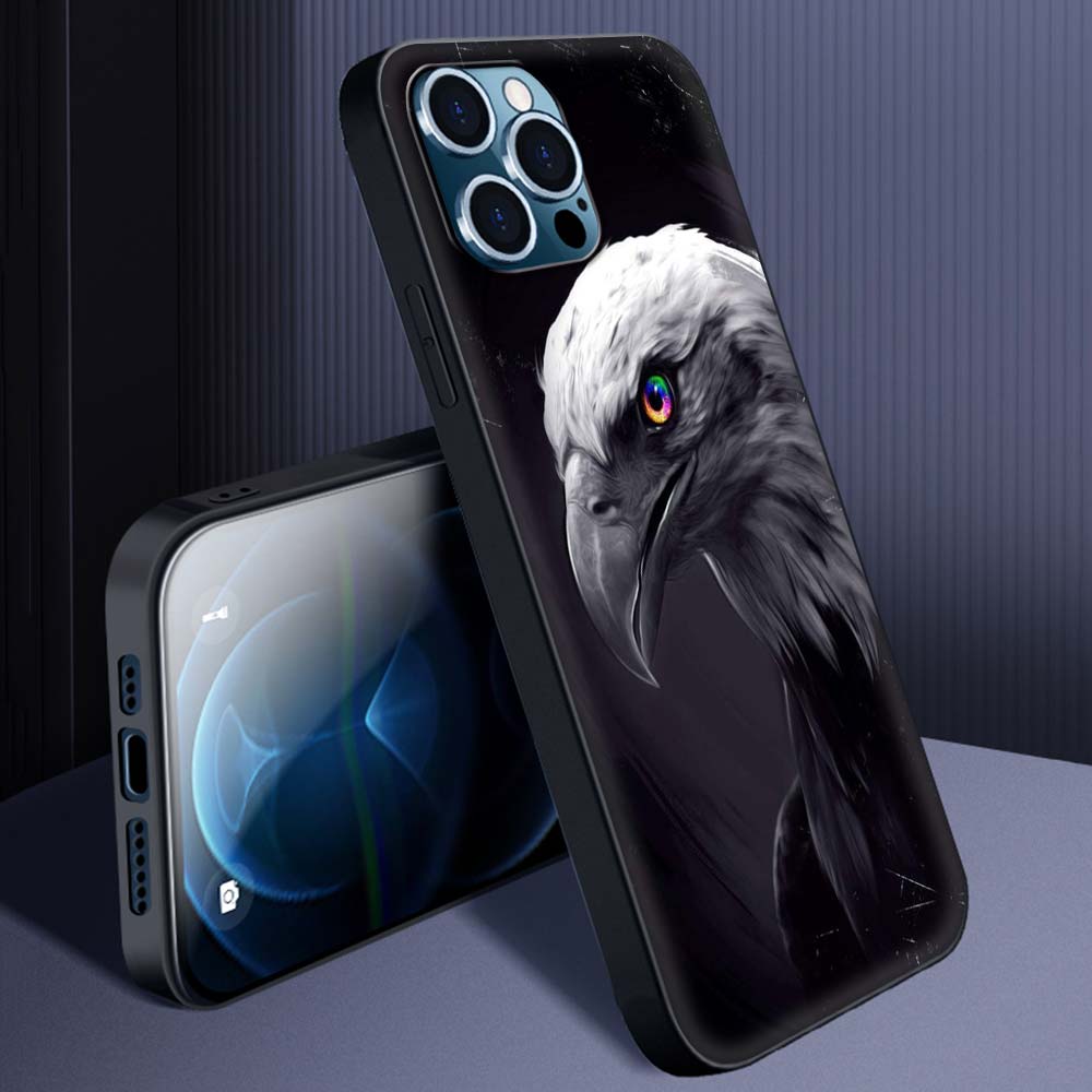Hochwertige iPhone-Hülle mit Tierdesigns: Wolf, Hund, Katze, Vogel, Löwe, Tiger | MagSafe-kompatibles Case mit Kameralinsenschutz | Premium Hardcase für Apple iPhone 17/17 Air, 16/16e, 15, 14, 13 Pro Max Plus Cover | Stoßsichere Handyhülle & Panzertasche