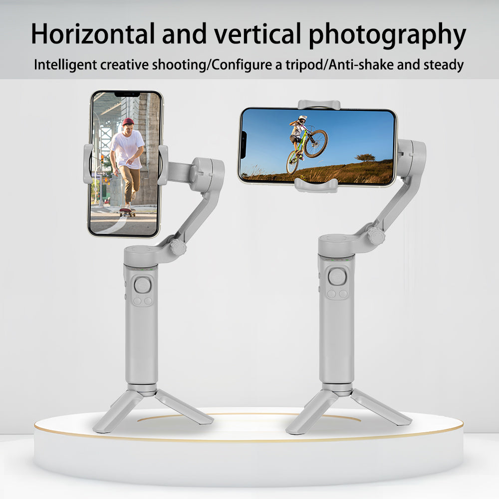 3-Achsen Faltbarer Handheld-Gimbal-Stabilisator Smartphones: Hochwertige Anti-Wackel Videoaufnahme | iPhone &