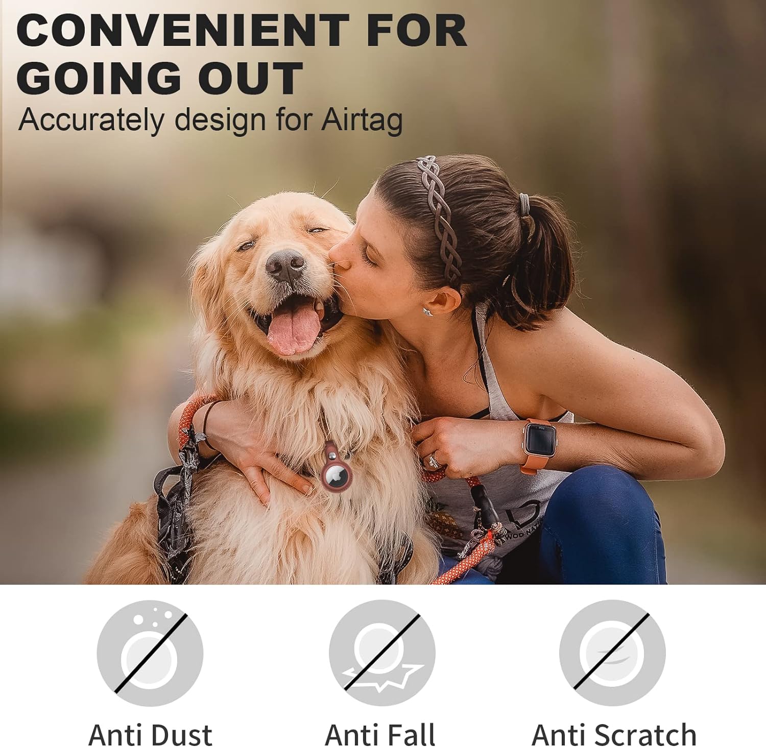 Premium AirTag Lederhülle mit Keychain