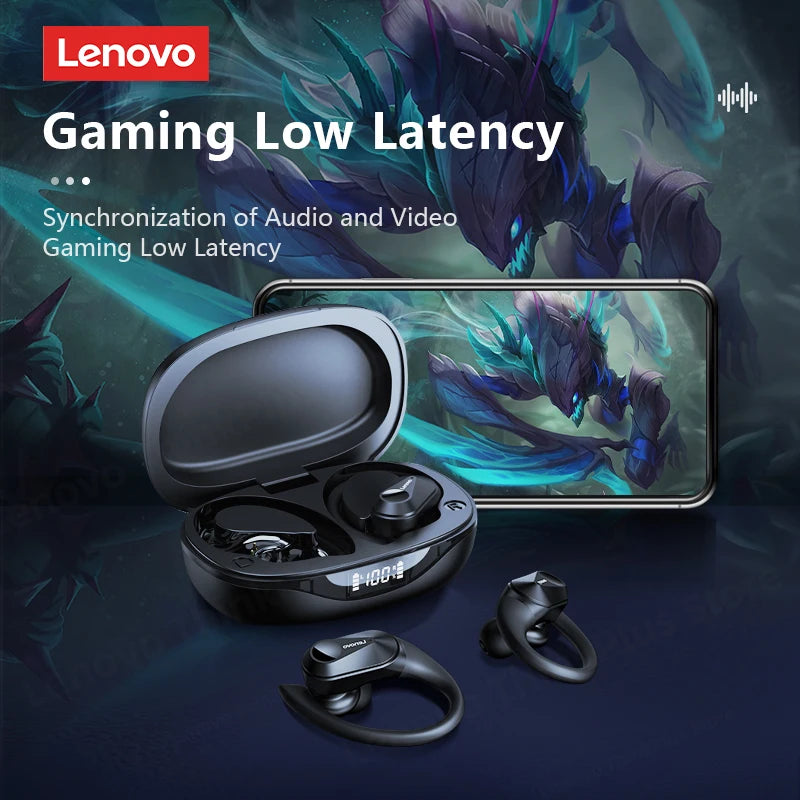 Lenovo LP75 Premium Bluetooth 5.3 Headphones TWS Wireless Sport LED Digital Display HiFi Stereo Noise Cancelling Gaming Earbuds | Limited Edition