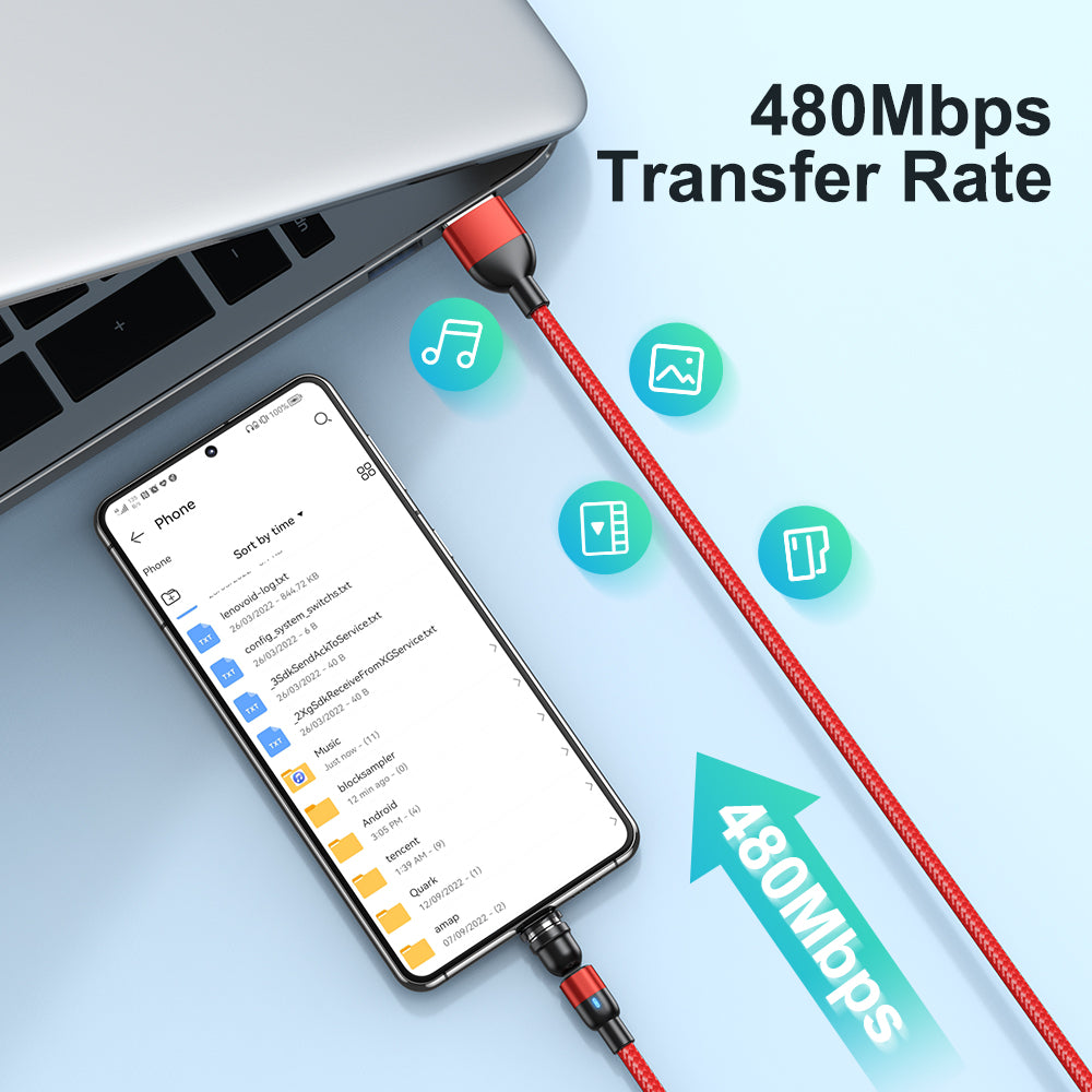 Premium USB Type C Cable for iOS, Smartphones, Apple iPhone, Samsung, iOS & Android, Laptop, MacBook, iPad,Huawei, Xiaomi - 3A Fast Charging Cable, Type-C Charger Data Cable