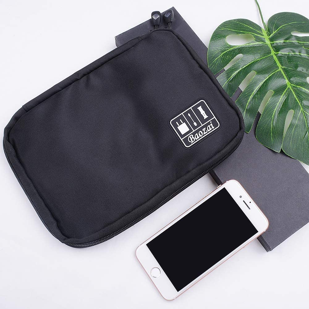 Premium Travel Storage Bag for MacBook Air/Pro/M3/M2/M1: 16,14,13-inch | 2024/2023/2022/2020 Series Mobile Hard Drive, U-Disk, Organization Pack, Headphones, SSD, Charger | T47 HDD Cable