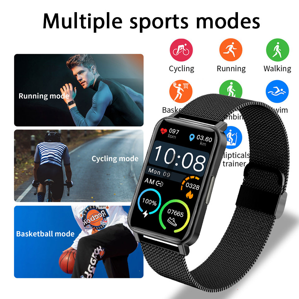 Luxus Smartwatch zur nicht-invasiven Blutzuckermessung: EKG, PPG, Herzfrequenz, HRV | Gesundheitsmarke, Fitness Tracker für