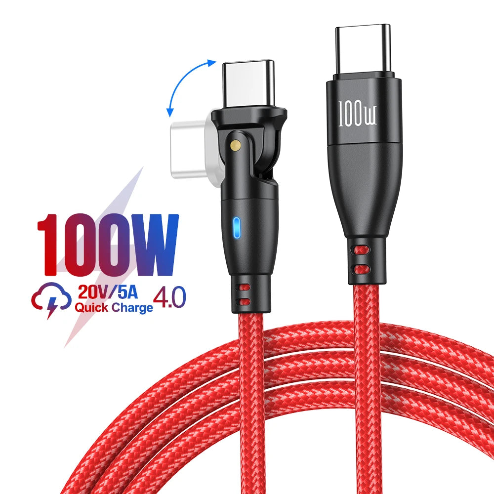 High Durability & Premium 3A Fast Charging Cable Type C for Samsung, 180 Rotation Apple iPhone Cable, Micro USB Charger Data Cable for Smartphones, Apple iPhone, Samsung, iOS &amp; Android