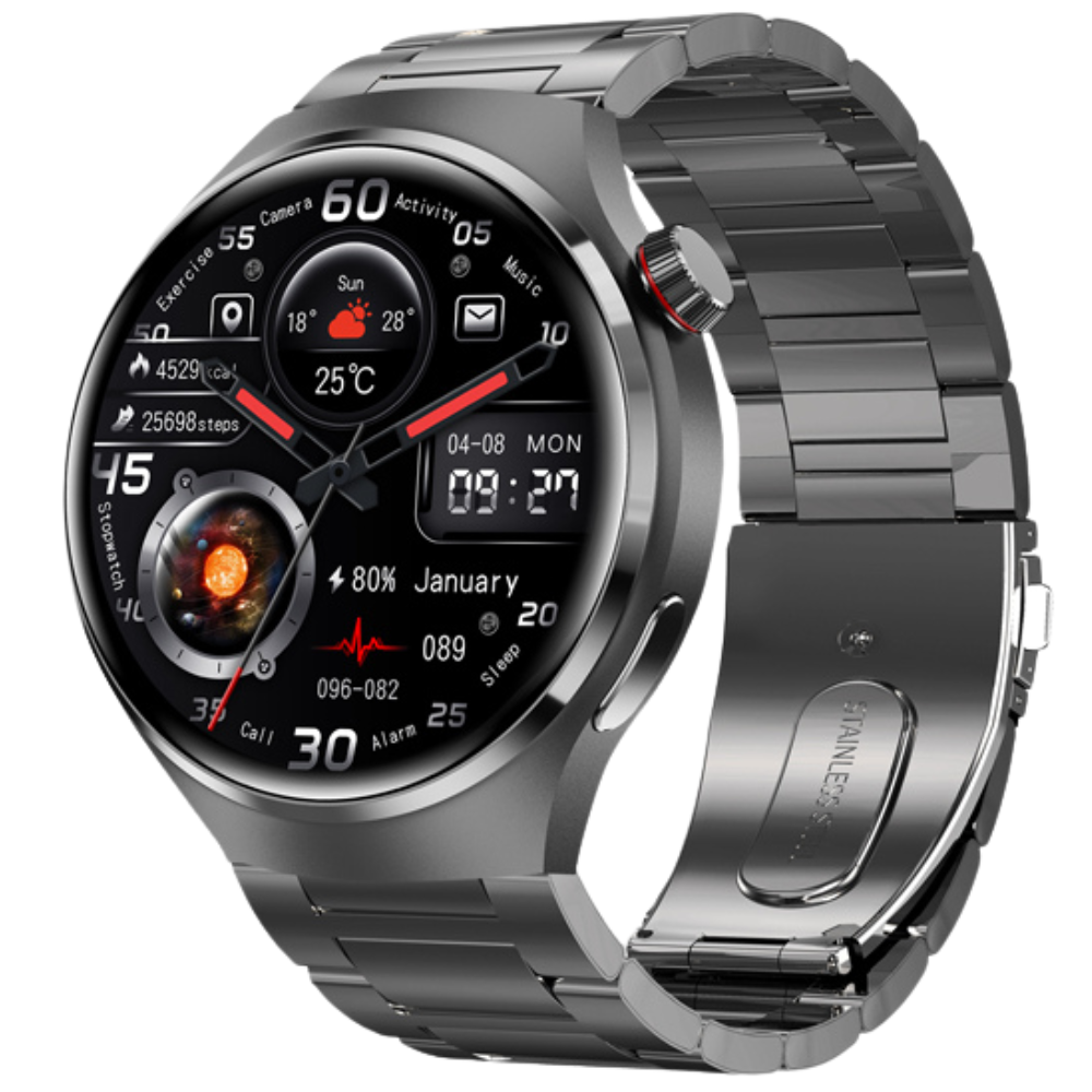 Neu für Hochwertiges GT4 Pro Smartwatch Männer: IP68 NFC GPS Tracker, AMOLED 360*360 HD Bildschirm, Herzfrequenz,