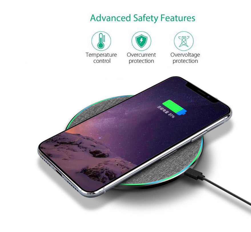 30W Fast Wireless Charging Pad | Premium USB C Charging Cable MagSafe Charger for Smartphones, Apple iPhone, Samsung, iOS &amp; Android- Fast Wireless Charging Pad