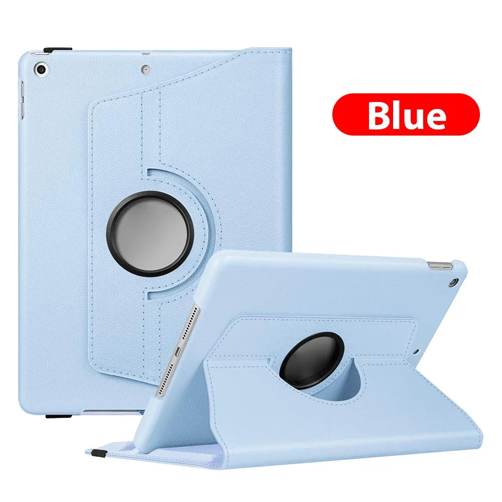 Premium iPad Smart Cover™ iPad/Pro/Air/Mini: 10/9/8/7/6/5/4/3 Series: - Stylish & Functional 360° Rotating Leather Tablet Case