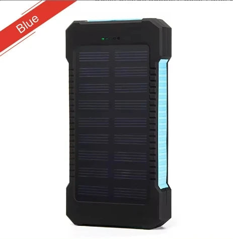 High-Quality Power Bank 20000mAh Solar Charger | Portable External Battery with 5V Fast Charging and Super Bright Flashlight for Smartphones, Apple iPhone, Samsung, iOS & Android  On-the-Go