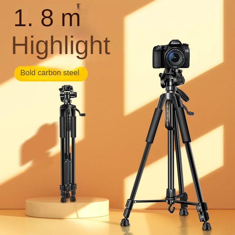 Professional Aluminum Travel Tripod, 140 cm for Videography & Photography: Quick Plate Mounting, Suitable for Smartphones, Apple iPhone 15/14/13/12/11 Pro Max/Plus/Mini, Samsung, Android, GoPro, Canon/Nikon DSLR/SLR