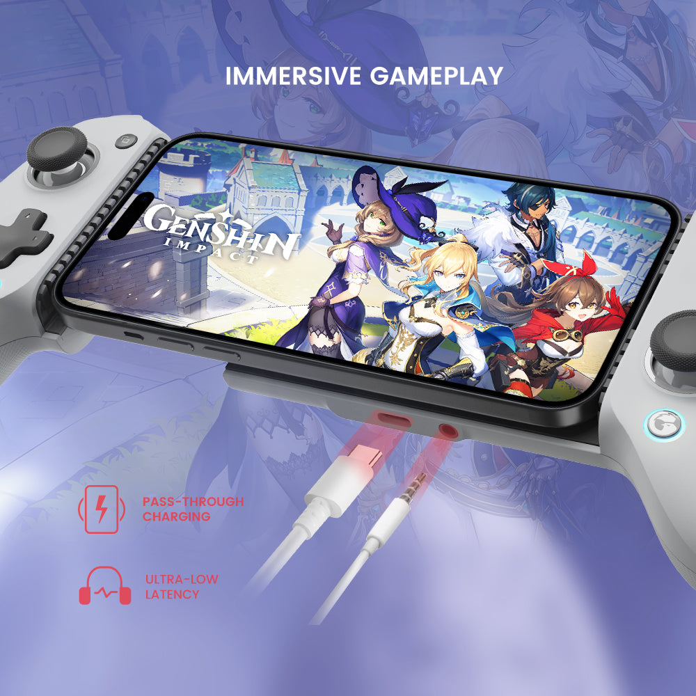 Hochwertiges G8 Galileo Typ C Gamepad: Handy-Controller mit Hall-Effekt-Stick für Apple iPhone 15, Android & PS Remote Play