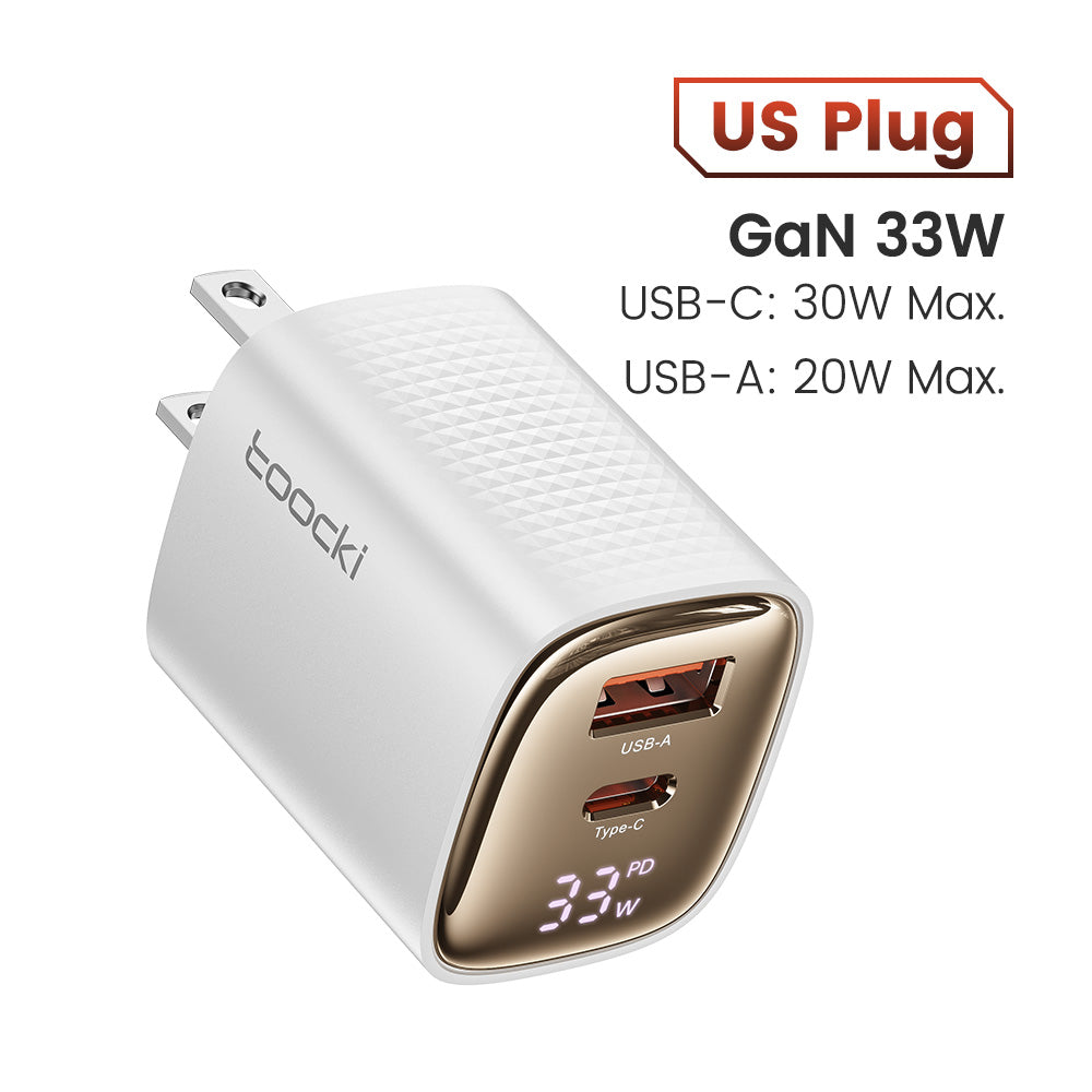 Premium Tech GaN USB Type C Charger 65W 45W PPS PD QC 4.0 | Fast Charger for Smartphones, Apple iPhone, Samsung, iOS & Android MacBook, Laptop, iPad, AirPods, Tablet, iOS,