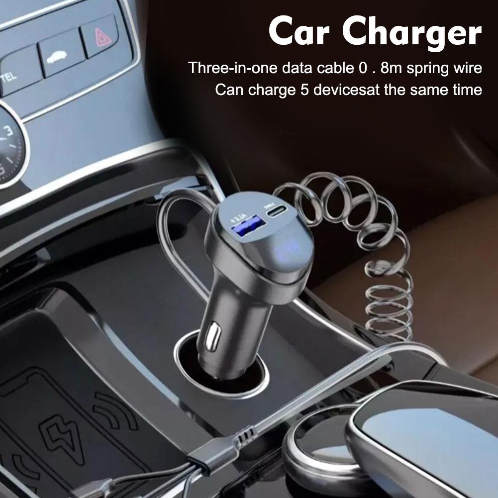 USB Type-C Car Charger & Multi-Port Cigarette Lighter Adapter | Premium Fast Charging for Smartphones, Apple iPhone, Samsung, iOS & Android Devices