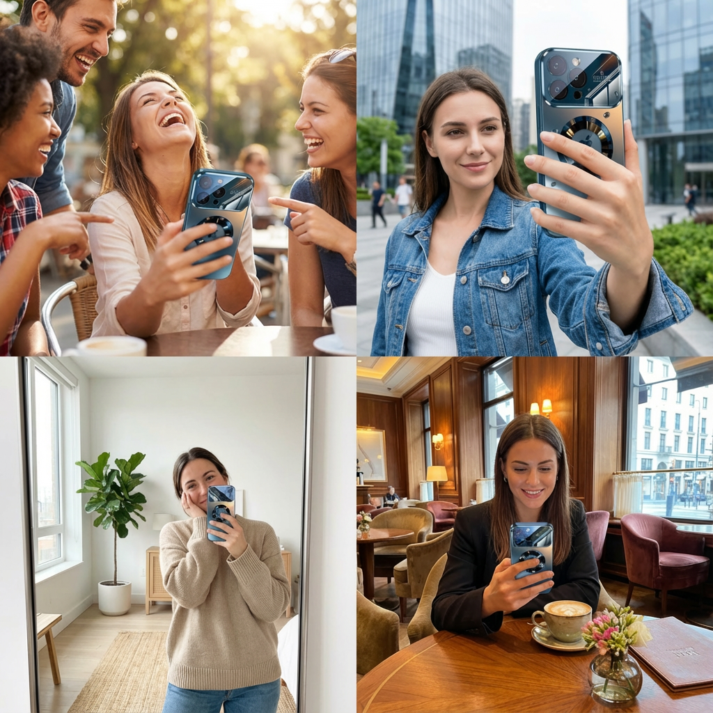 Luxus Matte Magnetische iPhone-Hülle mit Glaslinsen-Kameraschutz | Stoßfeste Tasche & MagSafe Case | Panzer-Schutzhülle für Apple iPhone 17/17 Air, 16/16e, 15, 14, 13 Pro Max Plus  | Handyhülle in limitierter Auflage