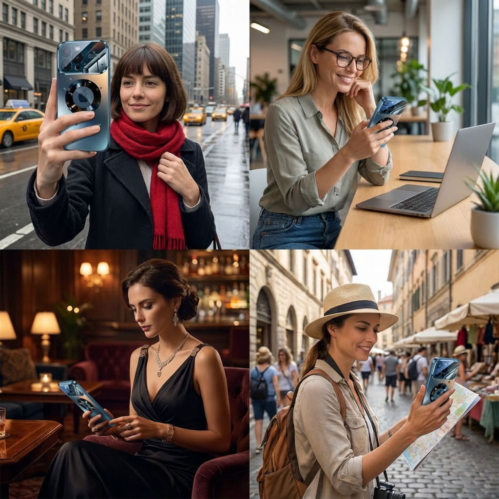 Luxus Matte Magnetische iPhone-Hülle mit Glaslinsen-Kameraschutz | Stoßfeste Tasche & MagSafe Case | Panzer-Schutzhülle für Apple iPhone 17/17 Air, 16/16e, 15, 14, 13 Pro Max Plus  | Handyhülle in limitierter Auflage