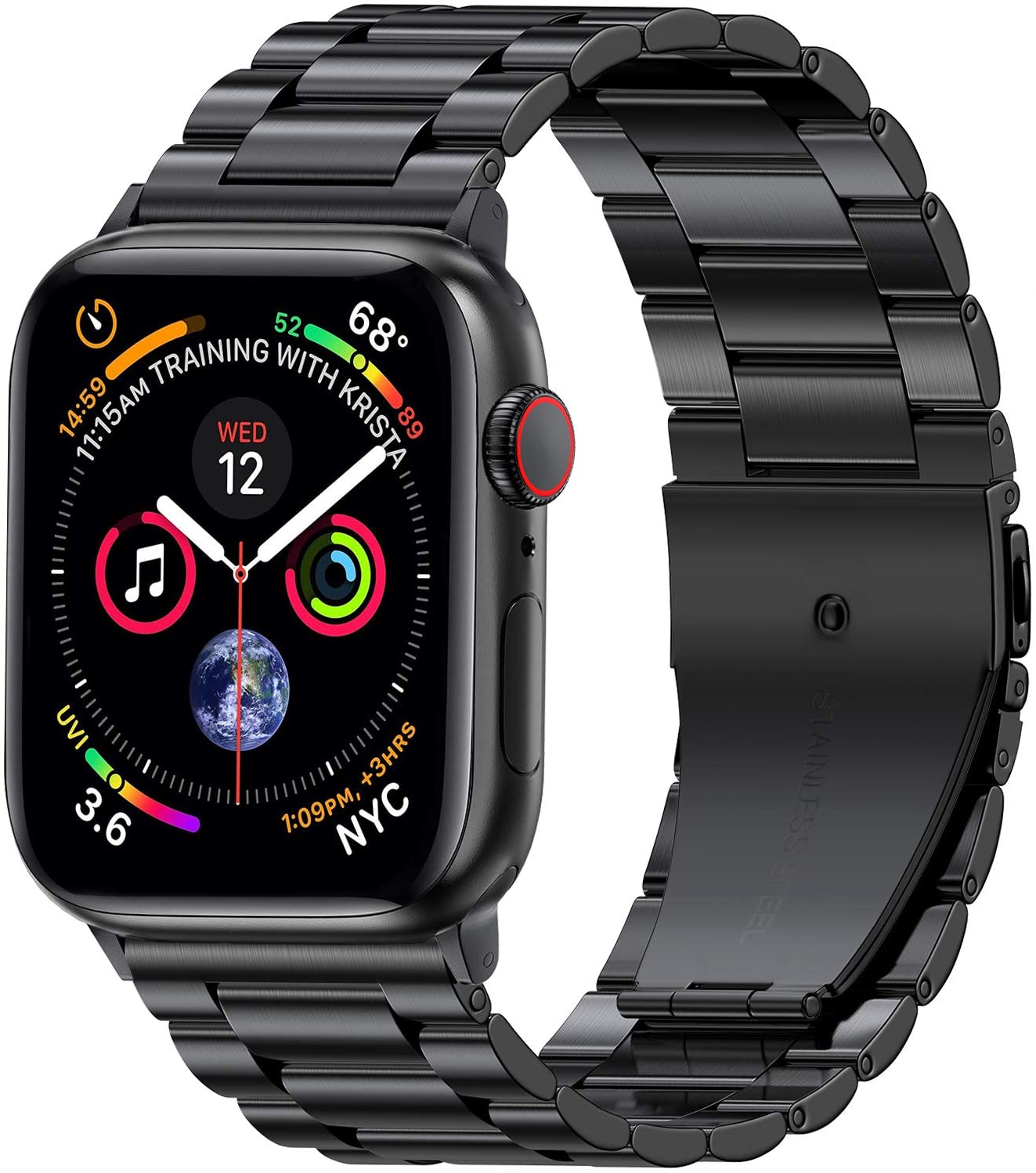 Metallband für Apple Watch 49mm, 45mm, 44mm, 42mm, 41mm, 40mm | Premium Edelstahl Armband für iWatch Ultra/9/8/7/6/5/4/3/SE