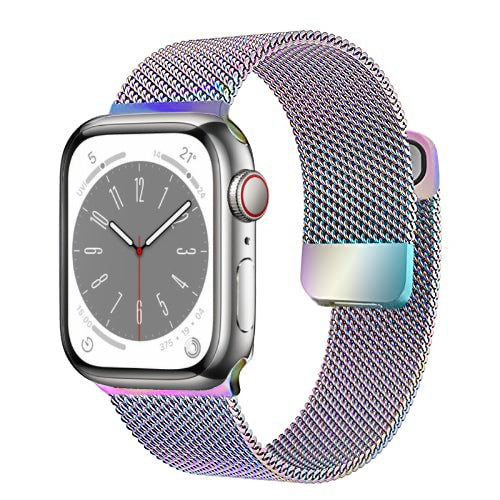 Milanese Loop Armband für Apple Watch Ultra 9 8 7 6 5 4 SE, 45mm 49mm 44mm 41mm 40mm | Premium Metall Magnetisches Armband, Doppelprofil für iWatch 3 42mm - Phone Heaven Zone