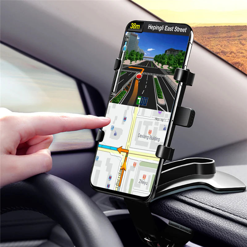 Premium 3-in-1 Adjustable Car Phone Holder for Smartphones, Apple iPhone, Samsung, iOS &amp; Android | Dashboard, Rearview Mirror & Sun Visor Mount - Lightweight & Universal for 3-7 inch Phones