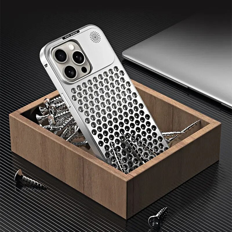 Premium Aluminium Apple iPhone Hülle | Luxus Case Metall Cover Stoßfest, Handyschutzhülle MagSafe 12/13/14/15 Pro Max Plus