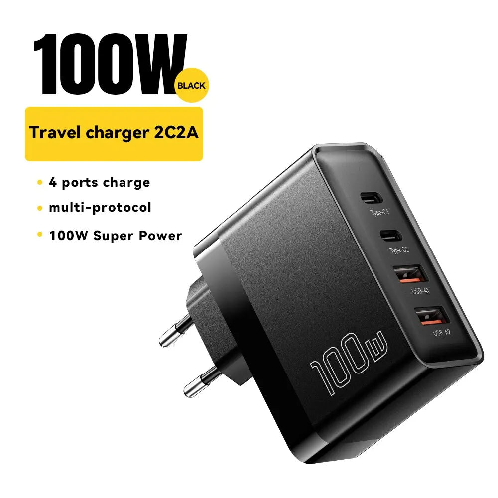 Prämie 100W GaN USB Typ C Ladegerät Batterie PD QC SchnellladungTyp C Schnellladung für Apple iPhone 15 14 13 12 Xiaomi