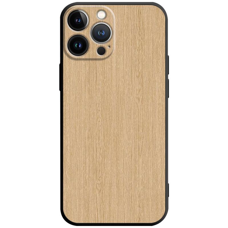 Premium Handyhülle, Abdeckung Braune glatte Holzmaserung Metallic Fall schwarz Phone 15/13/11/14 Pro Max/12/X/XS/8/7 Plus/XR 