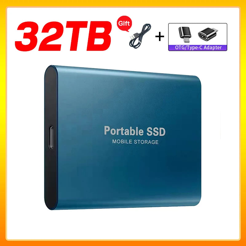 Tragbare externe Festplatte 1TB/2TB/32/64 USB 3.1 - Prämie Hochgeschwindigkeits-SSD 500g für Laptops, Mac und PCs