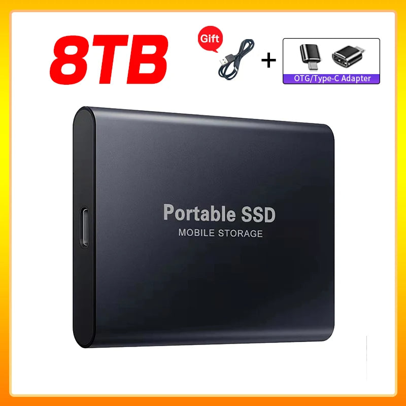 Tragbare externe Festplatte 1TB/2TB/32/64 USB 3.1 - Prämie Hochgeschwindigkeits-SSD 500g für Laptops, Mac und PCs