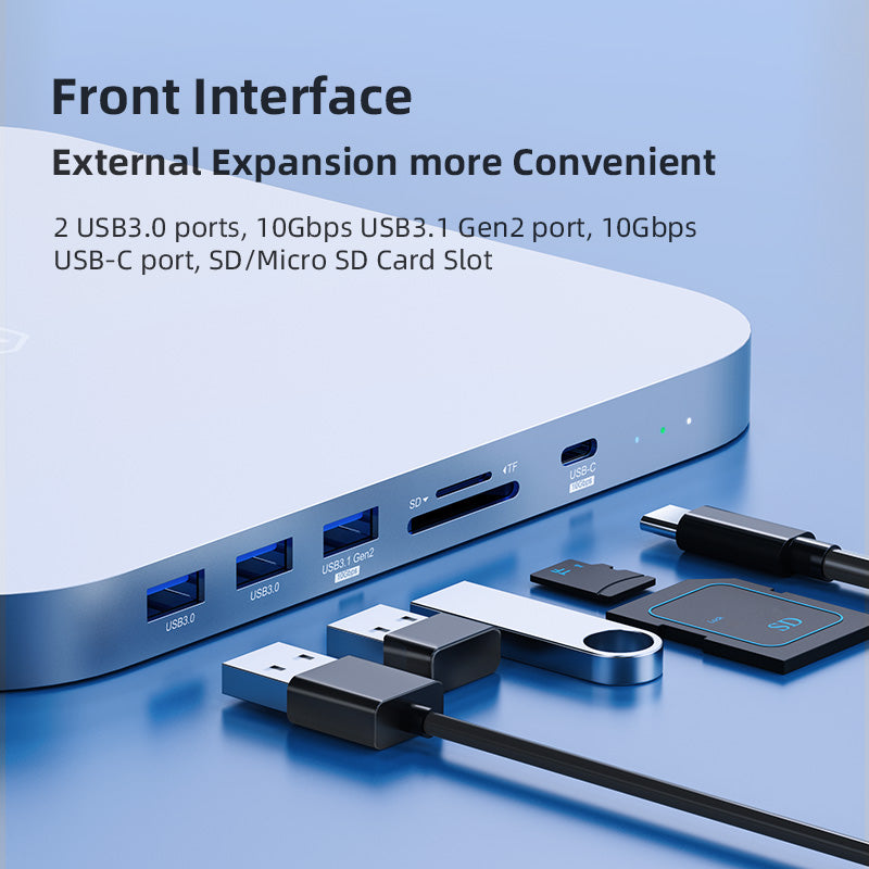 Hagibis USB-C Hub with Hard Drive Enclosure, High-Quality Type-C Docking Station, 2.5" SATA, NVMe M.2 SSD Case, 4K DP, USB 3.0 for Macbook Air/Pro/M3/M2/M1: 16,14,13-inch | 2024/2023/2022/2020 Series.